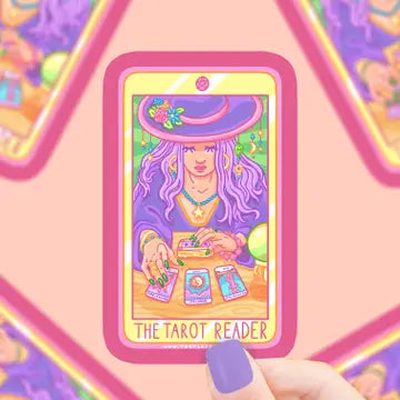 The Tarot Reader Tarot Card Vinyl Sticker - Game On