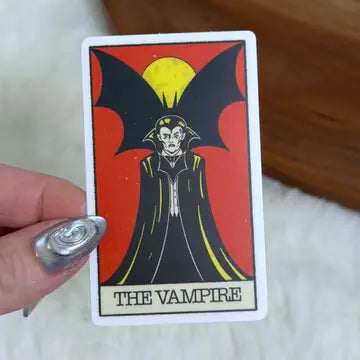 The Vampire Tarot Card Halloween Sticker - Game On