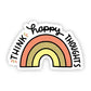 Think Happy Thoughts Multicolor Rainbow Sticker - Game On