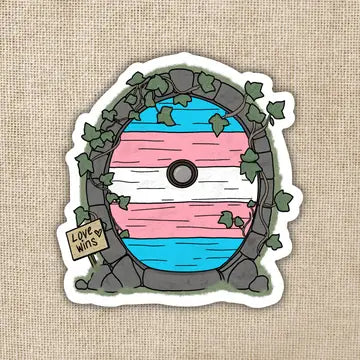 Transgender Pride Fairy Door Sticker - Game On