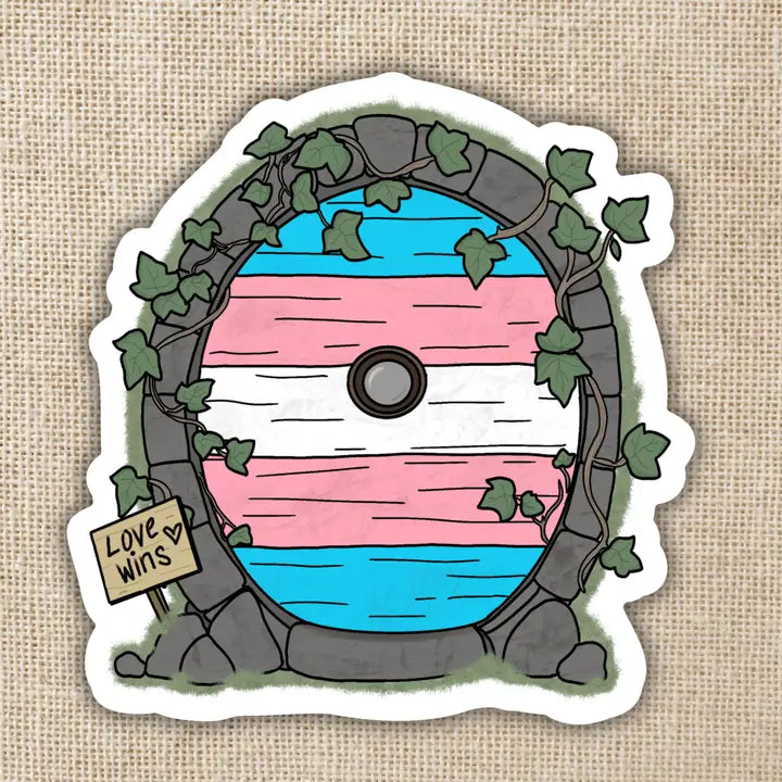 Transgender Pride Fairy Door Sticker - Game On