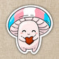 Transgender Pride Flag Mushroom Sticker - Game On