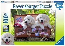 Traveling Pups 100pc Puzzle - Game On