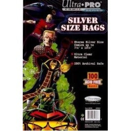 UP Comic Bags Silver Size 100-Count - Game On