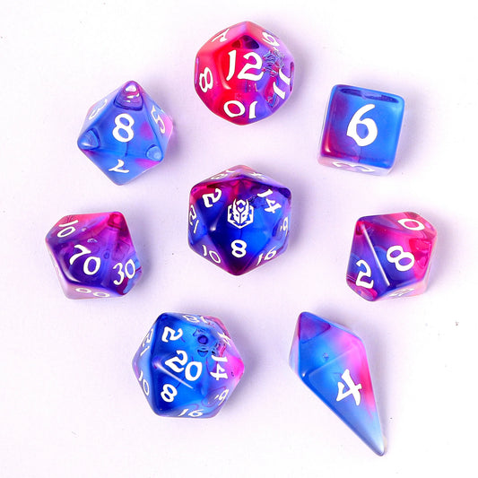 8 Piece Dice Set - Unicorn Tears - Game On