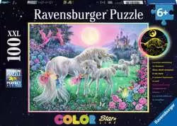 Unicorns in the Moonlight 100 Pc Puzzle (glow) - Game On