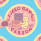 Video Game Person, Gamer, Little Guys, Vinyl Sticker - Game On