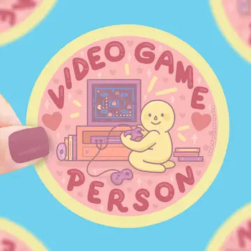 Video Game Person, Gamer, Little Guys, Vinyl Sticker - Game On