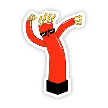 Wacky inflatable tube sticker - red - Game On