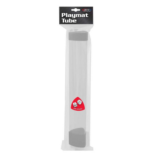 White Playmat tube with Dice Holder - Game On