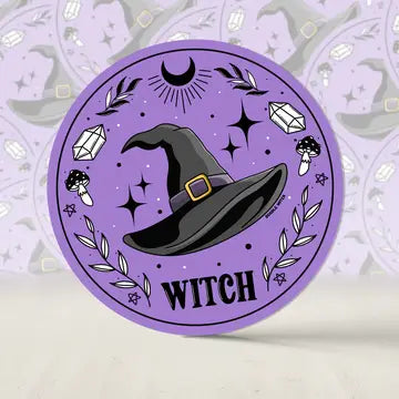 Witch Sticker, Witch Hat Sticker - Game On