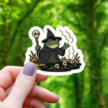 Witchy Frog Necromancer - Class Sticker - Game On