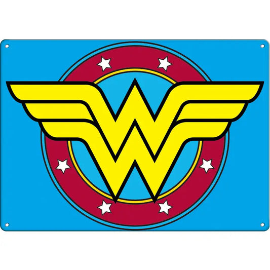 Wonder Woman Logo Metal Sign - Game On