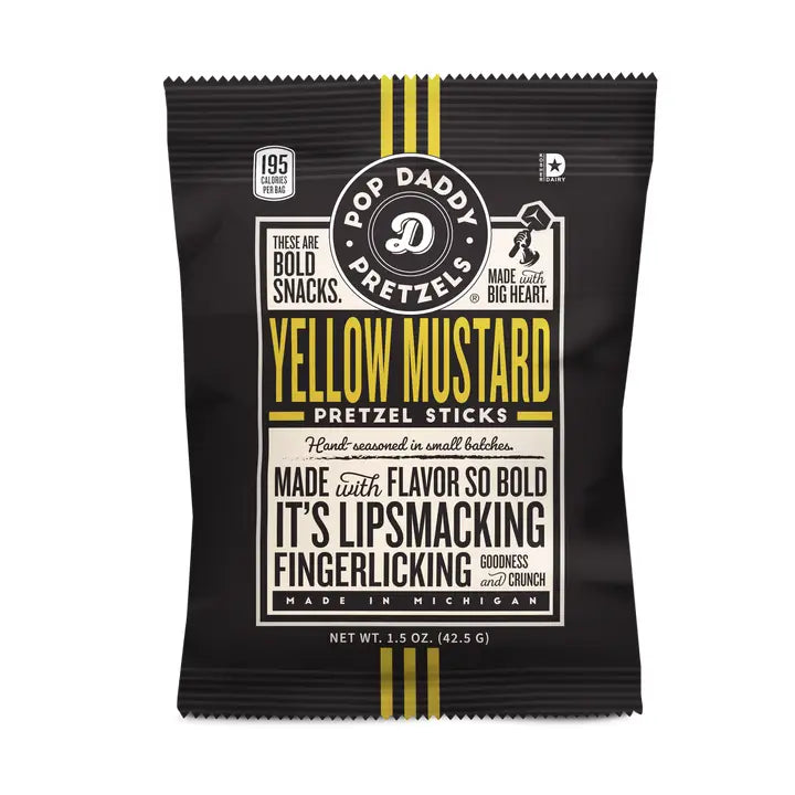 Yellow Mustard Pretzel Sticks 1.5oz - Game On