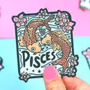 Zodiac Pisces Fish Astrology Horoscope Vinyl Sticker - Game On