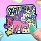 Zodiac Sagittarius Centaur Astrology Horoscope Vinyl Sticker - Game On