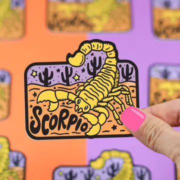 Zodiac Scorpio Scorpion Astrology Horoscope Vinyl Sticker - Game On