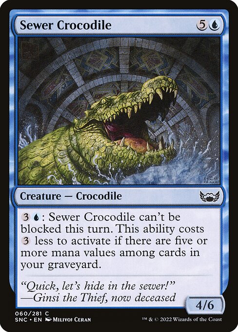 Sewer Crocodile (60) (Foil) - Streets of New Capenna - Game On
