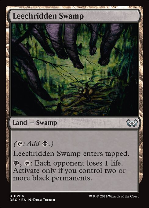 Leechridden Swamp (286) - Duskmourn: House of Horror Commander - Game On