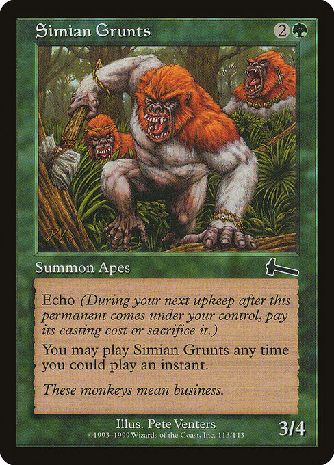 Simian Grunts (113) (Foil) - Urza's Legacy - Game On