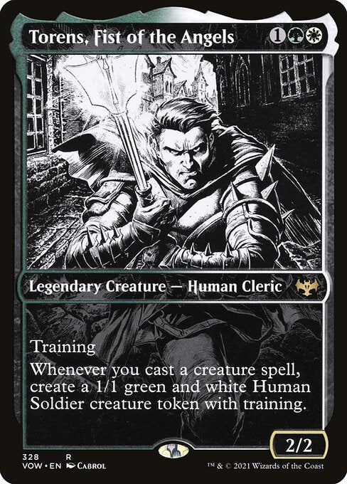 Torens, Fist of the Angels (328) - SHOWCASE - FULL ART (Foil) - Innistrad: Crimson Vow - Game On