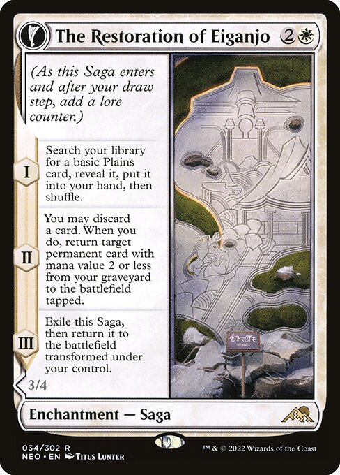 The Restoration of Eiganjo // Architect of Restoration (34) - Kamigawa: Neon Dynasty - Game On