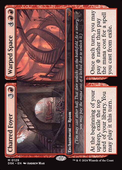 Charred Foyer // Warped Space (129) - Duskmourn: House of Horror - Game On