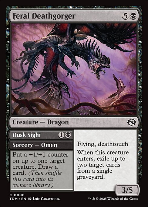 Feral Deathgorger // Dusk Sight (80) (Foil) - Tarkir: Dragonstorm - Game On