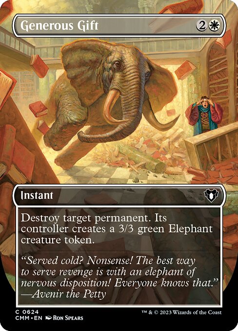 Generous Gift (624) - BORDERLESS - FULL ART - Commander Masters - Game On