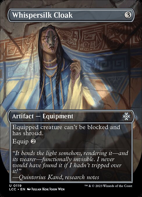 Whispersilk Cloak (119) - BORDERLESS - The Lost Caverns of Ixalan Commander - Game On