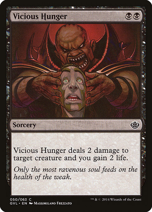 Vicious Hunger (50) - Duel Decks Anthology: Garruk vs. Liliana - Game On