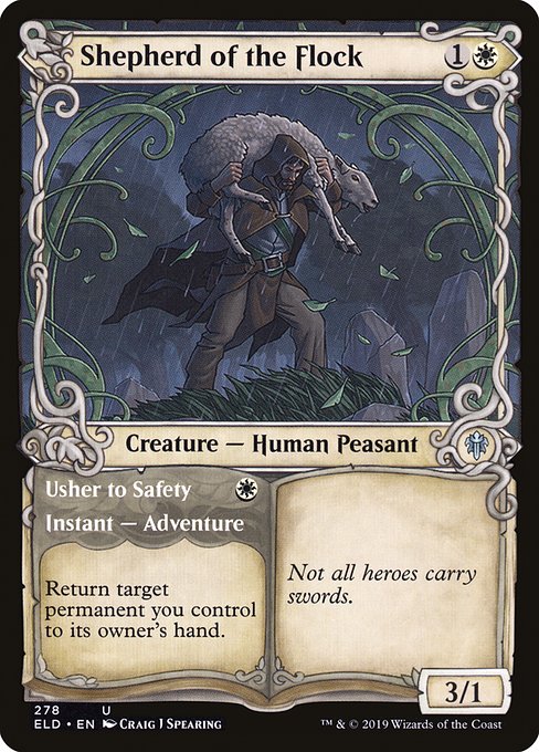Shepherd of the Flock // Usher to Safety (278) - SHOWCASE - Throne of Eldraine - Game On