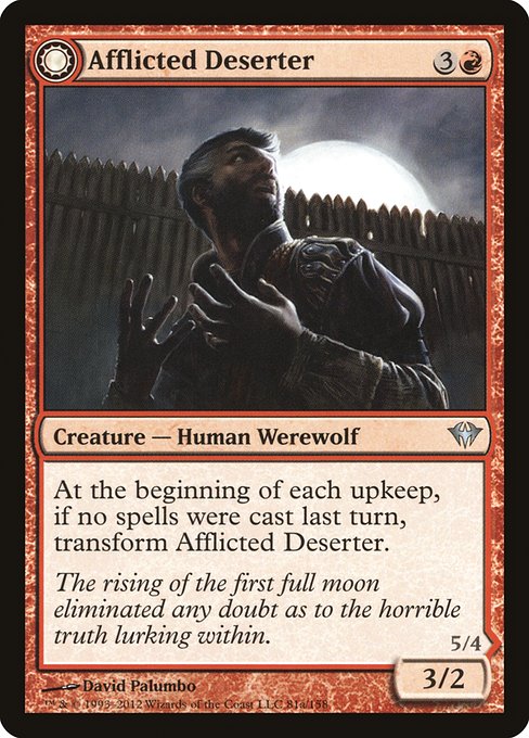 Afflicted Deserter // Werewolf Ransacker (81) - Dark Ascension - Game On