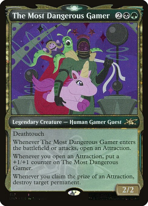 The Most Dangerous Gamer (517) - SHOWCASE (Foil) - Unfinity - Game On