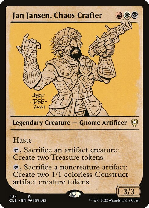 Jan Jansen, Chaos Crafter (424) - SHOWCASE (Foil) - Commander Legends: Battle for Baldur's Gate - Game On