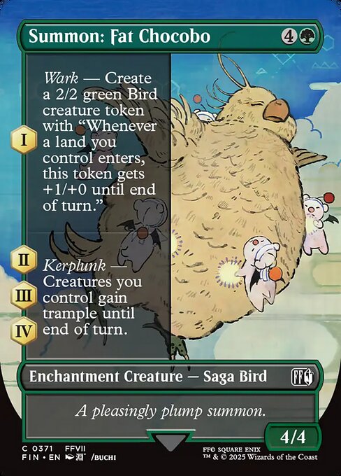 Summon: Fat Chocobo (371) - BORDERLESS - FULL ART - Final Fantasy - Game On