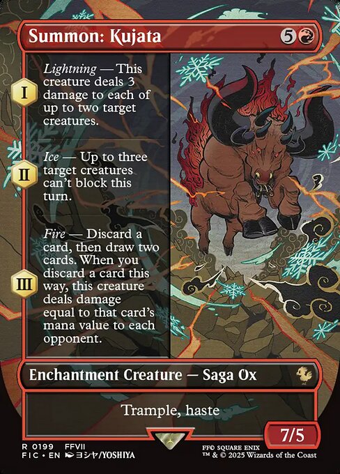Summon: Kujata (199) - BORDERLESS - FULL ART (Foil) - Final Fantasy Commander - Game On