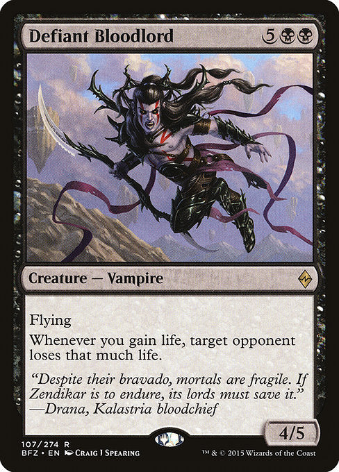 Defiant Bloodlord (107) - Battle for Zendikar - Game On