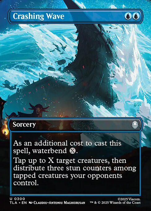 Crashing Wave (300) - BORDERLESS - FULL ART (Foil) - Avatar: The Last Airbender - Game On