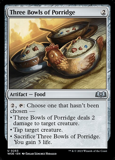 Three Bowls of Porridge (253) (Foil) - Wilds of Eldraine - Game On