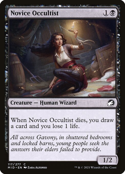 Novice Occultist (117) (Foil) - Innistrad: Midnight Hunt - Game On