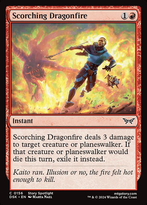 Scorching Dragonfire (156) (Foil) - Duskmourn: House of Horror - Game On