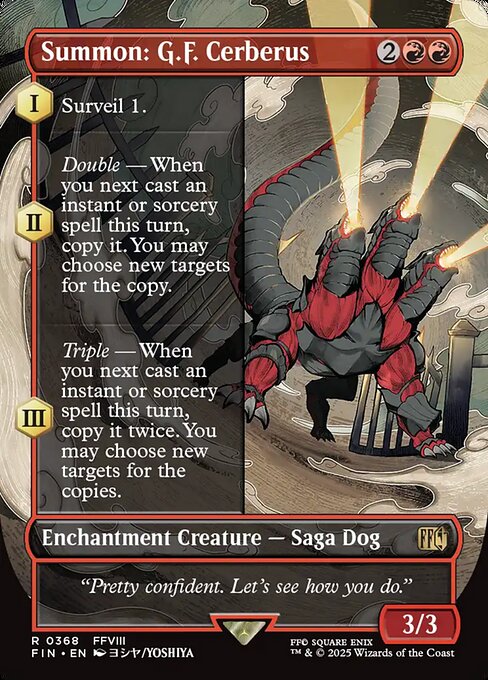 Summon: G.F. Cerberus (368) - BORDERLESS - FULL ART (Foil) - Final Fantasy - Game On
