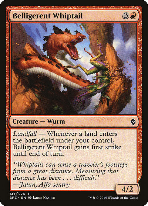 Belligerent Whiptail (141) (Foil) - Battle for Zendikar - Game On