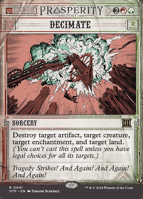 Decimate (41) - BORDERLESS (Foil) - Breaking News - Game On
