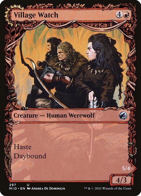 Village Watch // Village Reavers (297) - SHOWCASE (Foil) - Innistrad: Midnight Hunt - Game On