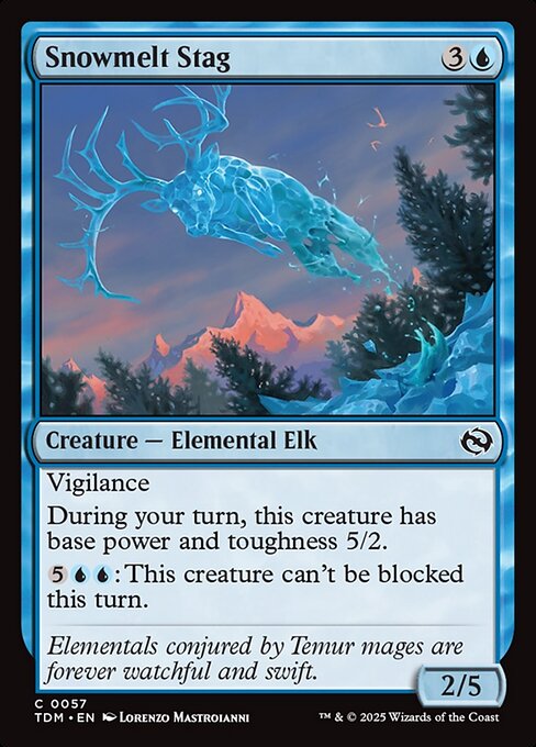 Snowmelt Stag (57) (Foil) - Tarkir: Dragonstorm - Game On
