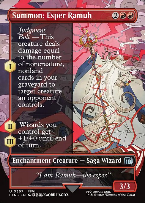 Summon: Esper Ramuh (367) - BORDERLESS - FULL ART (Foil) - Final Fantasy - Game On
