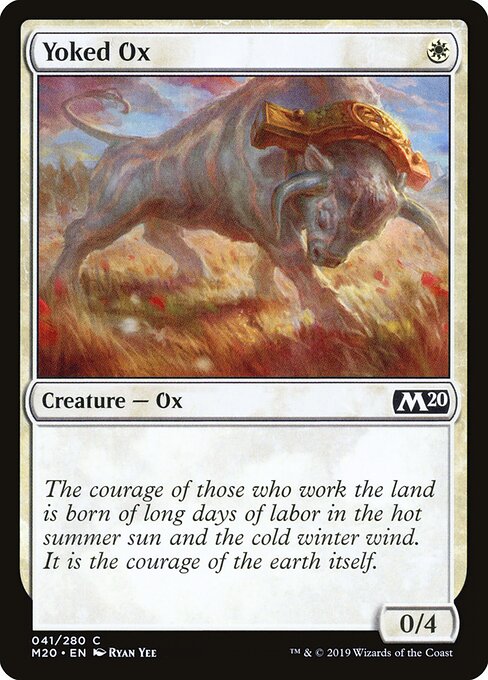 Yoked Ox (41) (Foil) - Core Set 2020 - Game On