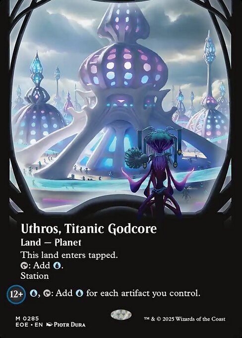 Uthros, Titanic Godcore (285) - BORDERLESS - FULL ART (Foil) - Edge of Eternities - Game On